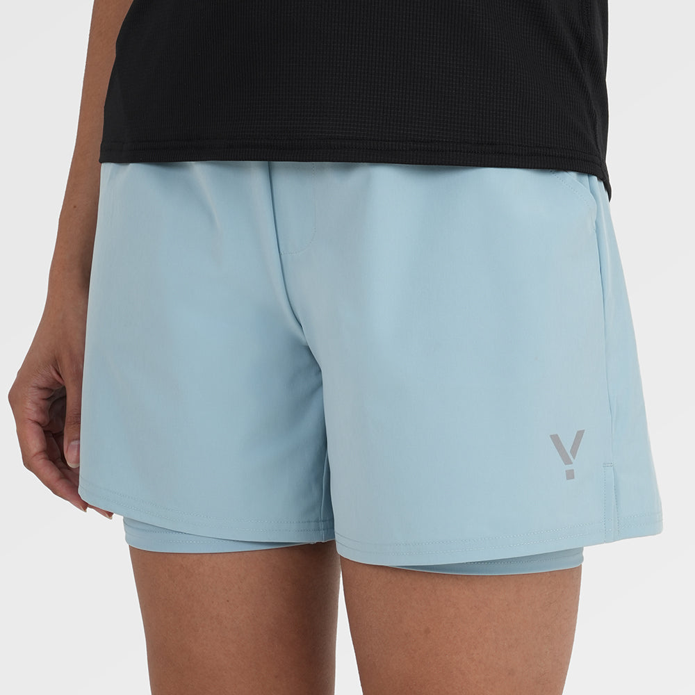 Womens Skua 5 Inch Core 2-In-1 Running Shorts (Forget Me Not)