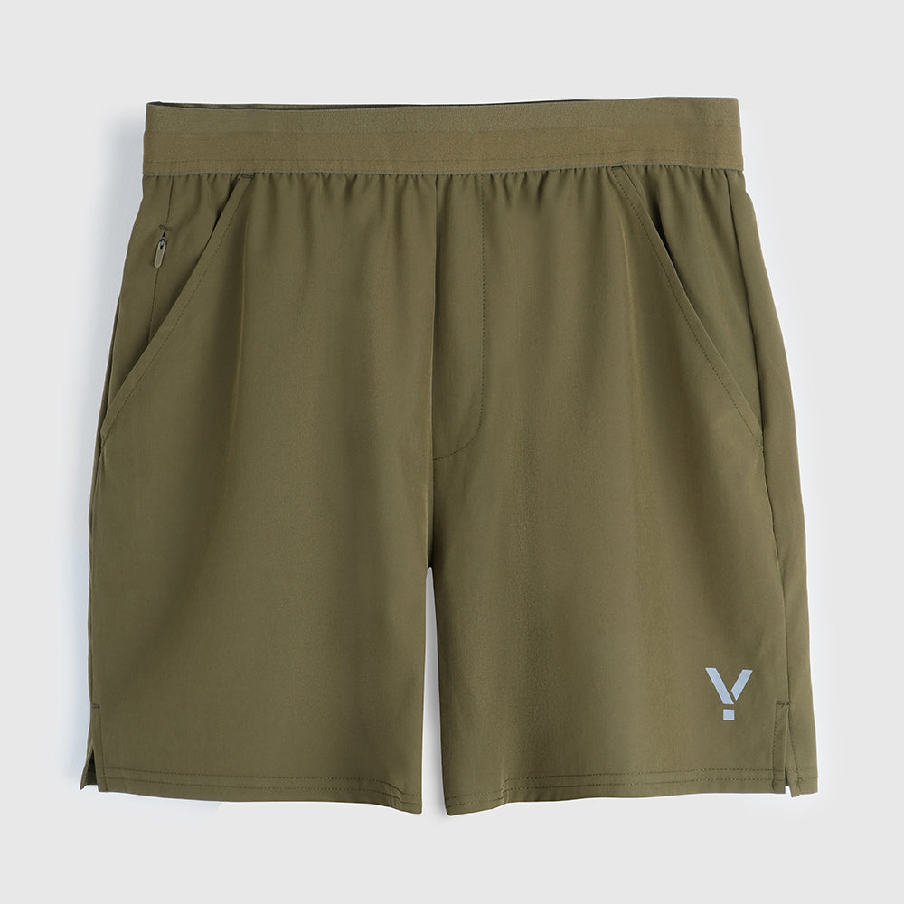 Womens Skua 5 Inch Core Running Shorts (Khaki) #contain