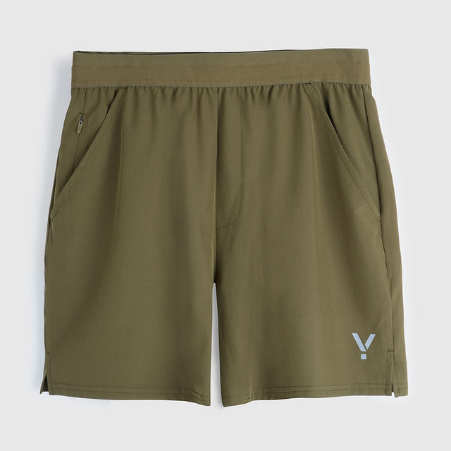 Womens Skua 5 Inch Core Running Shorts (Khaki) #contain