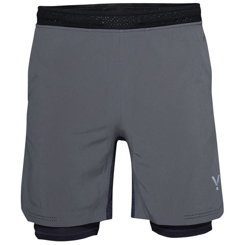 Mens Swift 2-In-1 Shorts (Charcoal/Graphite) #contain