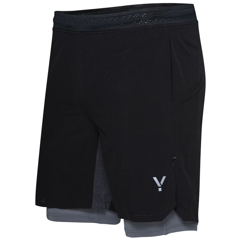 Mens Swift 2-In-1 Shorts (Black/Charcoal) #contain