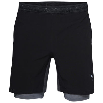 Mens Swift 2-In-1 Shorts (Black/Charcoal)