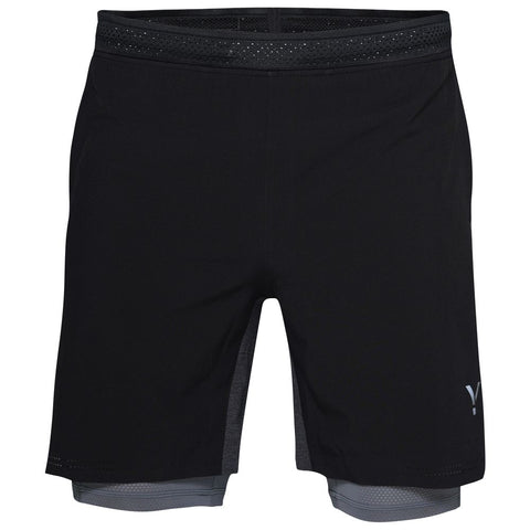 Mens Swift 2-In-1 Shorts (Black/Charcoal) #contain