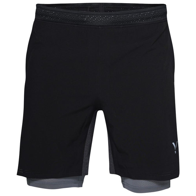 Mens Swift 2-In-1 Shorts (Black/Charcoal) #contain