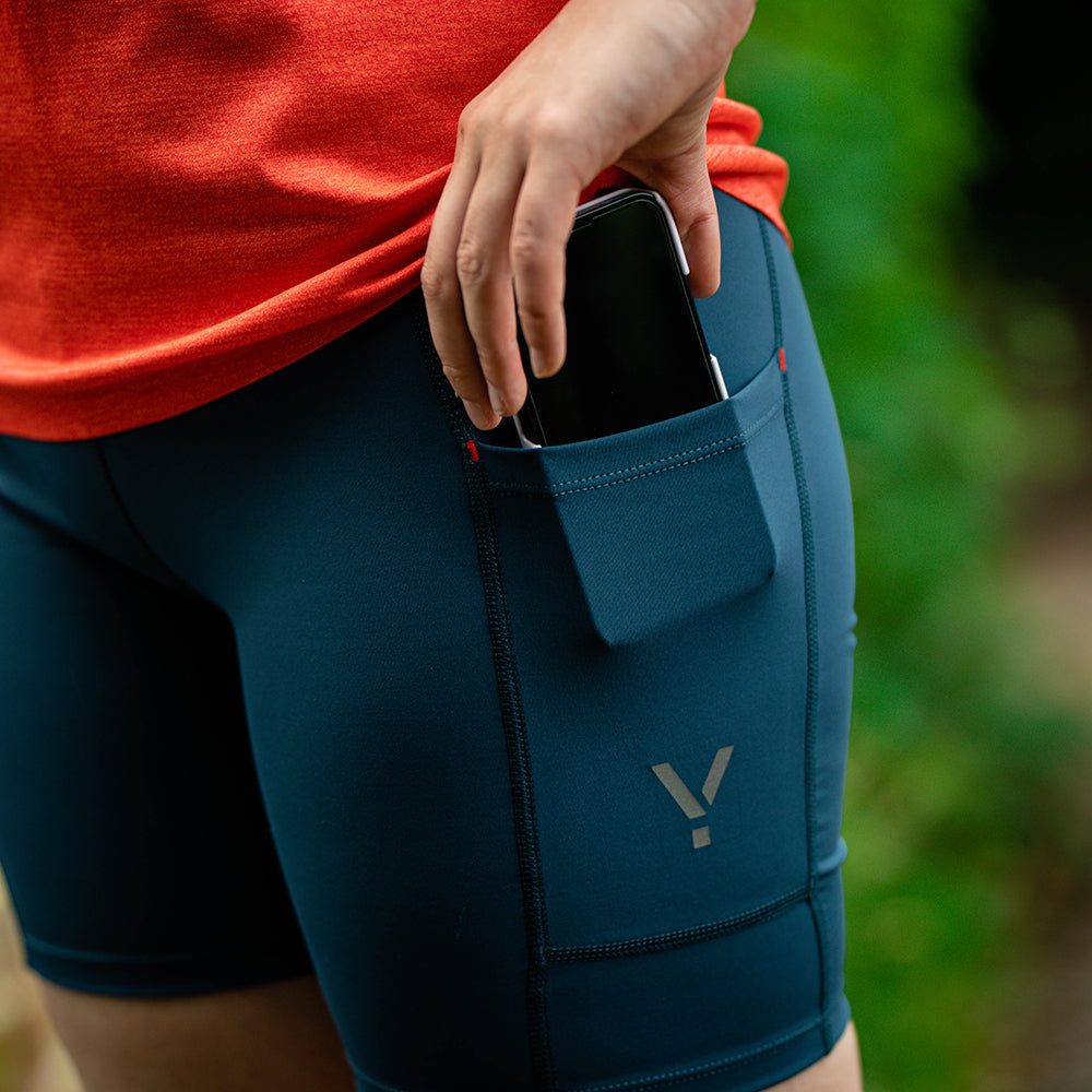 Womens Gaia Tight Shorts (Petrol)