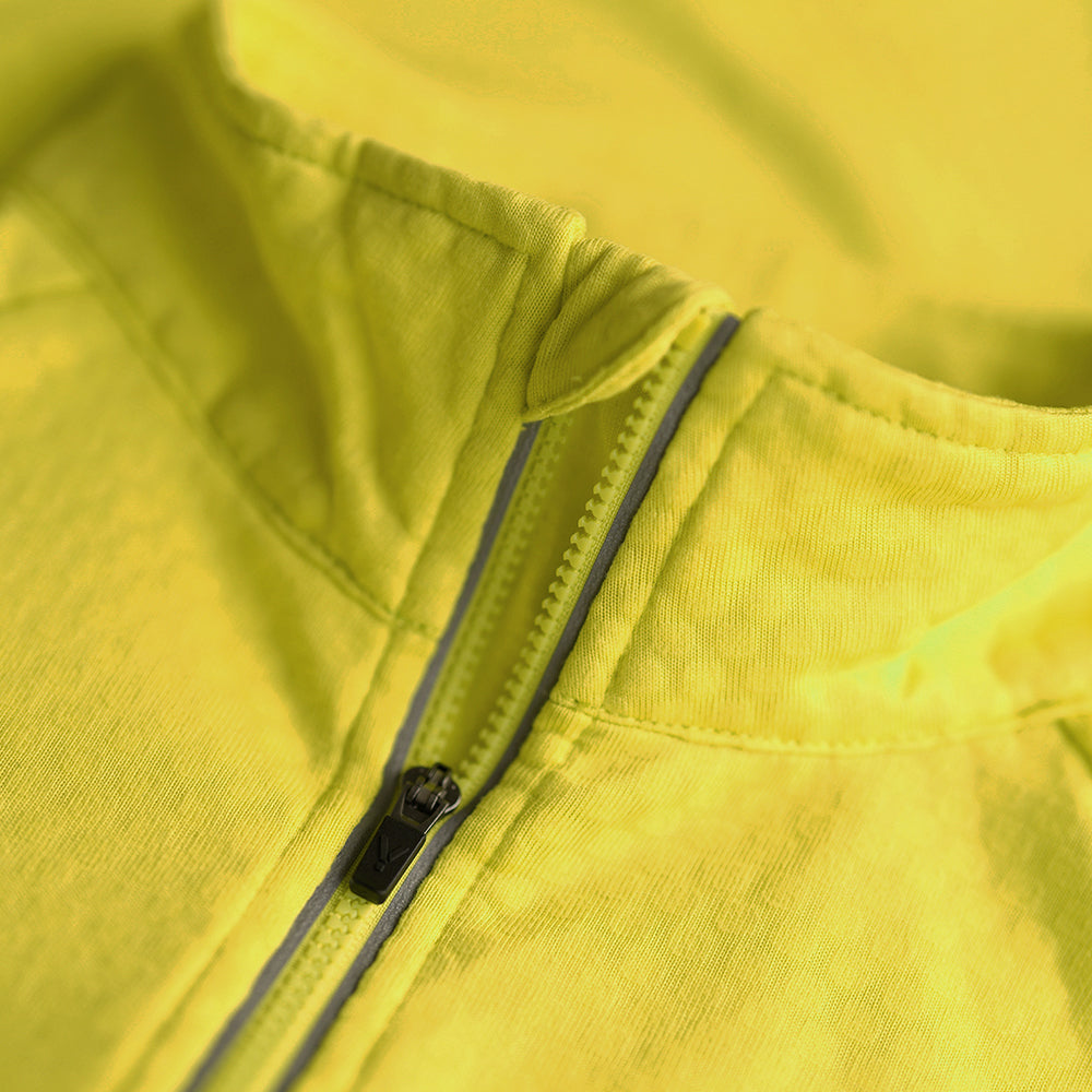 Mens Zephyr Zip Grid Fleece (Citron) | Flyte