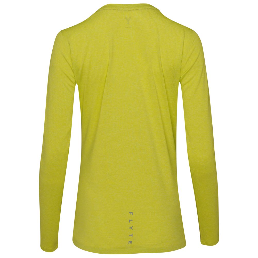 Womens Astral Long Sleeve Tech T-Shirt (Citron) #contain