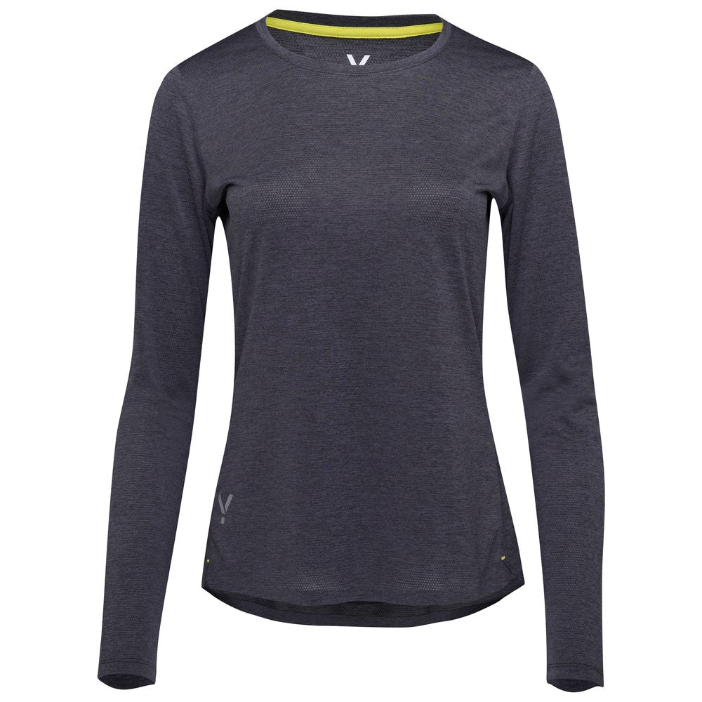 Womens Astral Long Sleeve Tech T-Shirt (Graphite) #contain