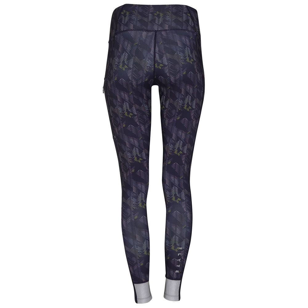 Womens Eos Reflective Tights (Graphite/Citron Print) #contain