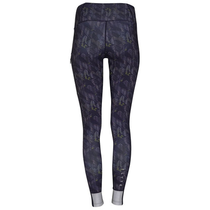 Womens Eos Reflective Tights (Graphite/Citron Print) | Flyte