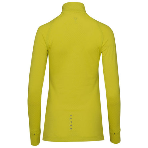 Womens Zephyr Zip Grid Fleece (Citron) #contain