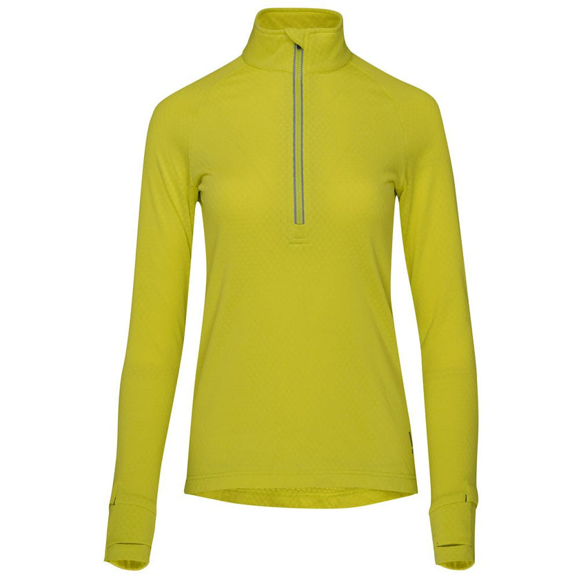 Womens Zephyr Zip Grid Fleece (Citron) #contain