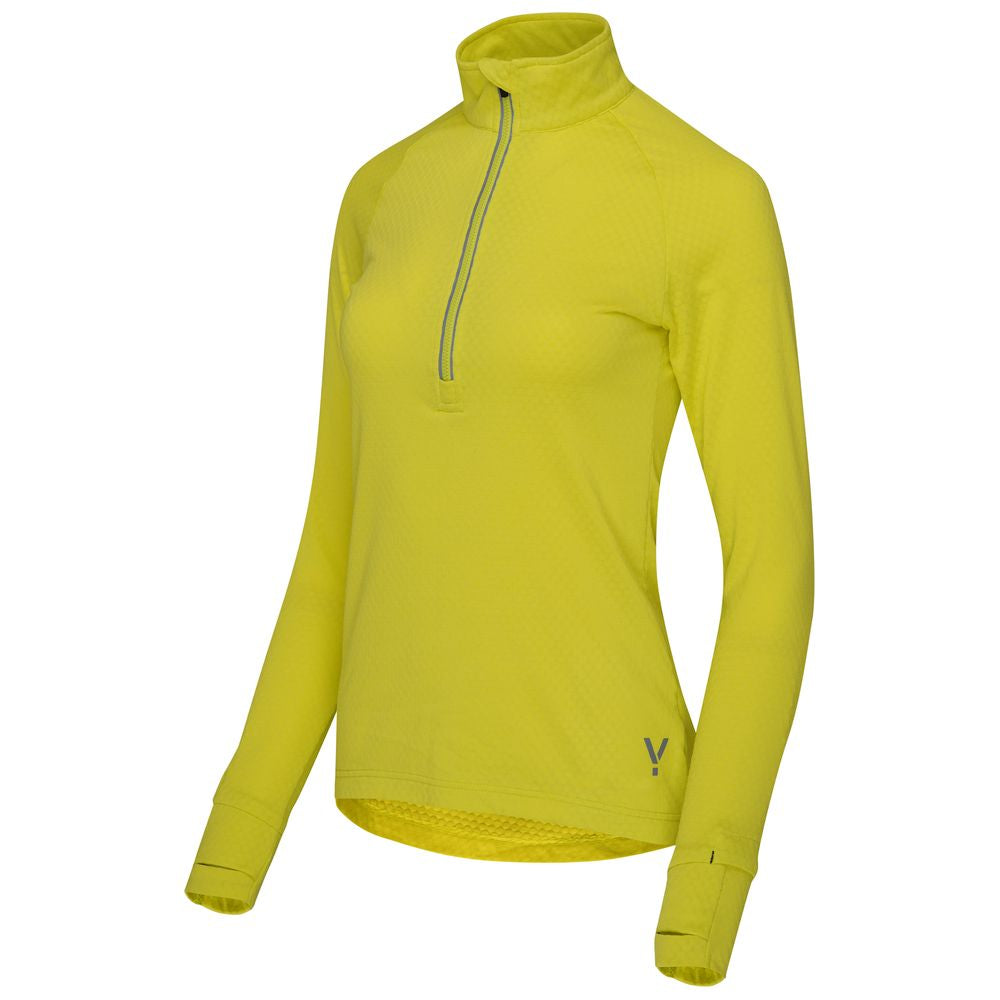 Womens Zephyr Zip Grid Fleece (Citron) #contain