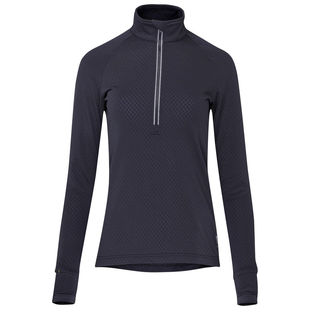 Womens Zephyr Zip Grid Fleece (Graphite) #contain