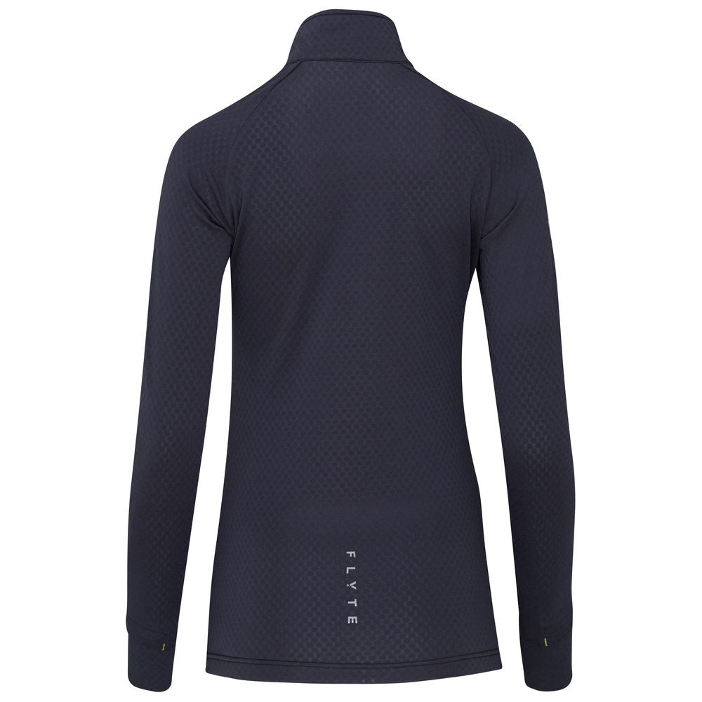 Womens Zephyr Zip Grid Fleece (Graphite) #contain