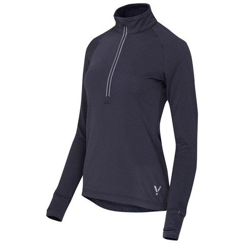 Womens Zephyr Zip Grid Fleece (Graphite) #contain